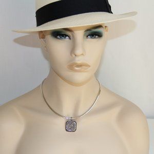 Sterling Silver Marcasite “D” Pendant. Gorgeous Sparling Filigree Scrolling “D”